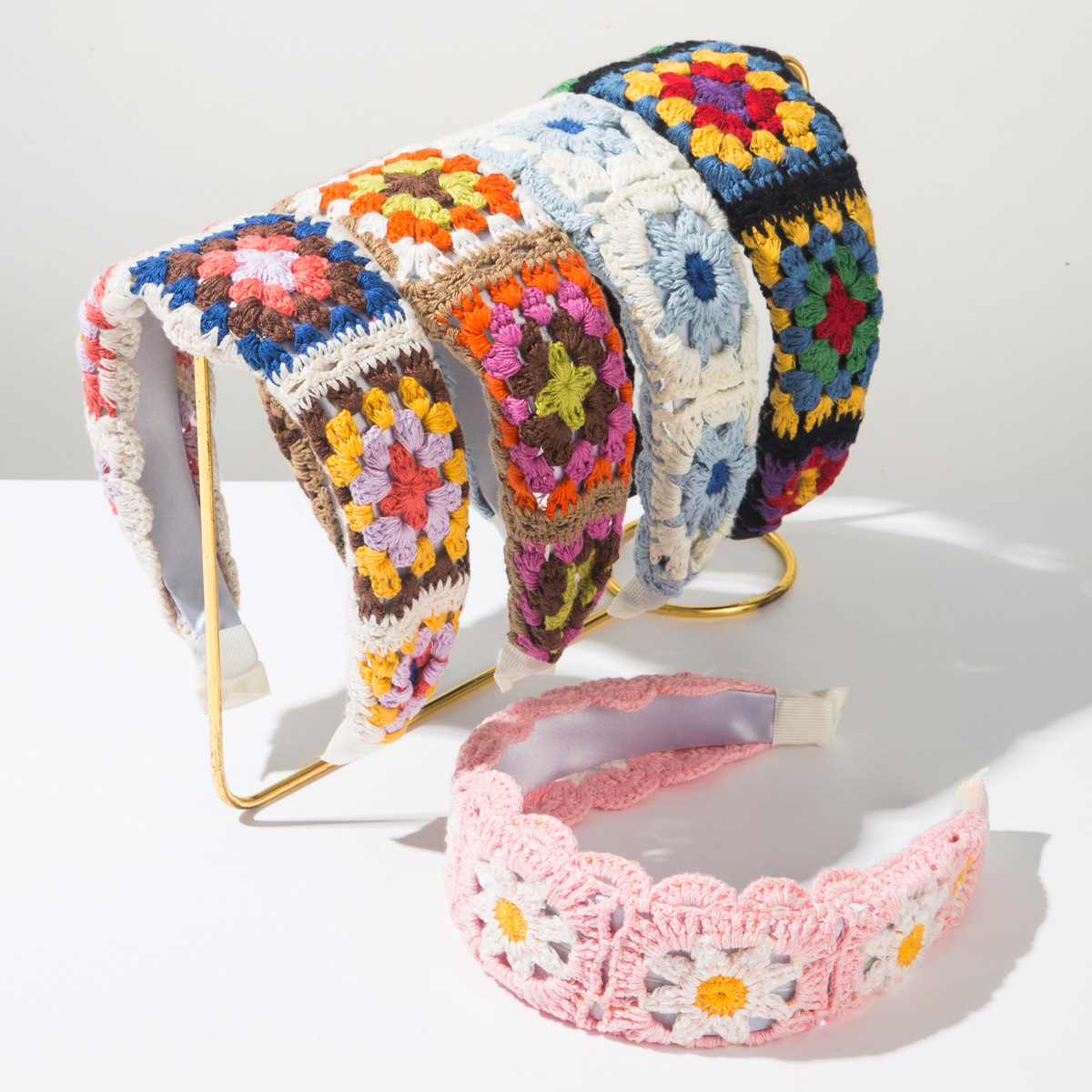 Headband Summer Knit - Boho El Örgüsü Tığ İşi Çiçekli