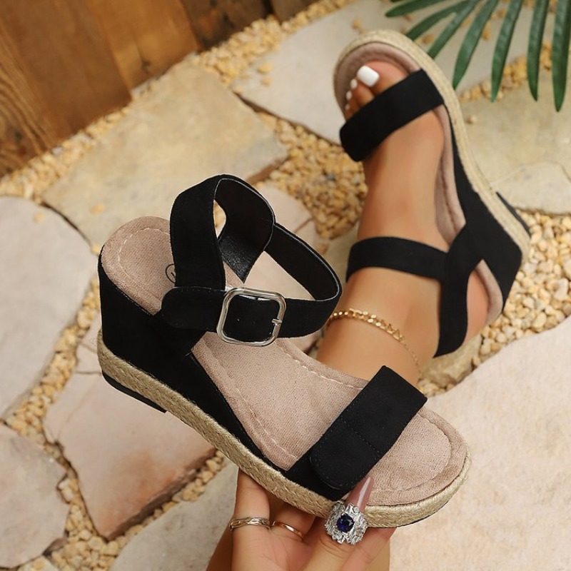 Wedge Espadrille Women - Kadın Dolgu Topuklu Sandalet Açık Burunlu