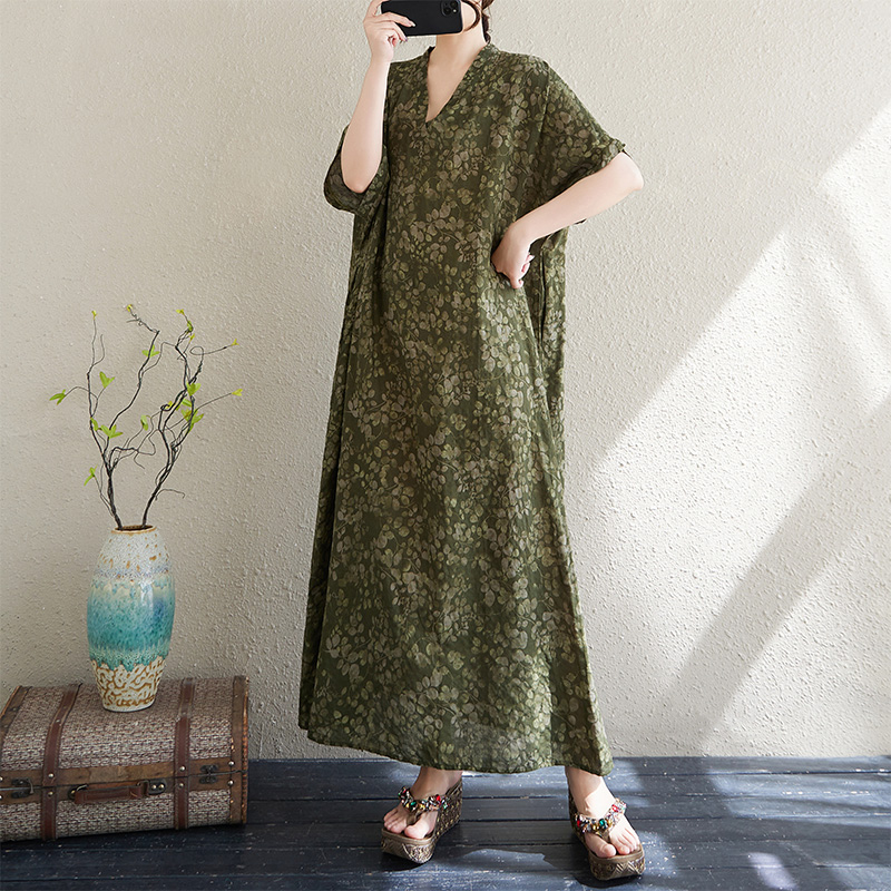 Yazlık V Yaka Bol Kesim Pamukl - Linen Dress Wrap incelemesi ve fiyatı