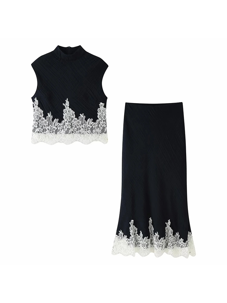 Kadın Beyaz Dantel Yama İşleme - Midi Skirt Floral incelemesi ve fiyatı