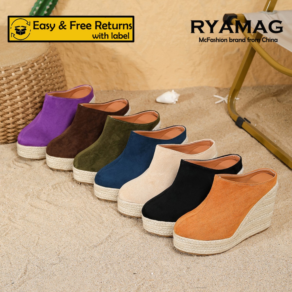 RYAMAG Kadınlar için Rahat Kam - Wedge Espadrille Women incelemesi ve fiyatı