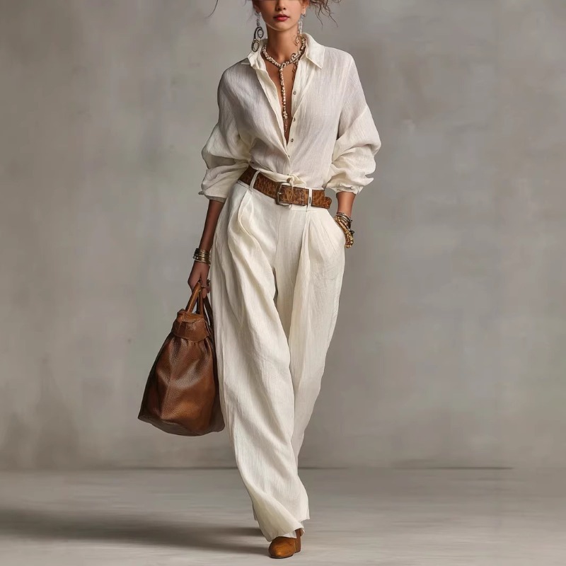 İlkbahar Yaz Mizaçlı Düz Renk  - Linen Pant Wide incelemesi ve fiyatı