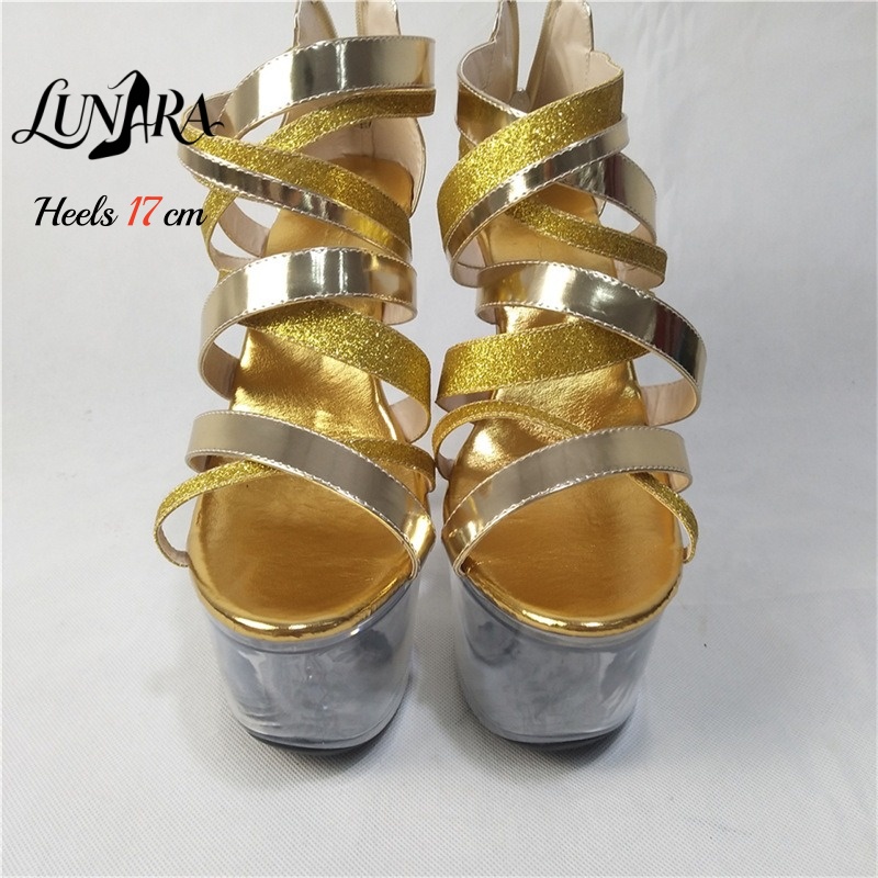 17cm/7 İnç Altın Metalik Askıl - Sandal Strappy Heeled incelemesi ve fiyatı