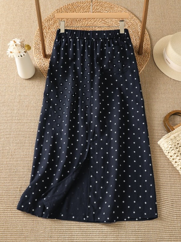 Yüksek Bel Çiçekli Yarım Etek  - Midi Skirt Floral incelemesi ve fiyatı
