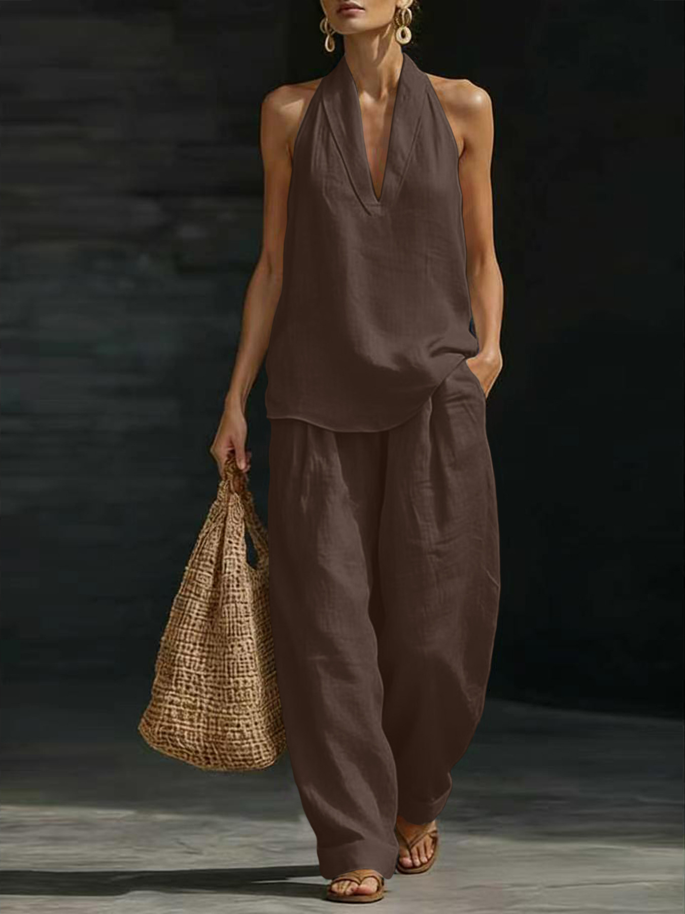Kadınlar İçin Keten 2 Parça Ta - Linen Pant Wide incelemesi ve fiyatı